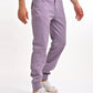 Men's Relaxed Fit Purple Jogger Cargos - Side View