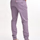 Men's Relaxed Fit Purple Jogger Cargos - Back View