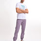 Men's Relaxed Fit Purple Jogger Cargos - Look View