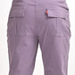 Men's Relaxed Fit Purple Jogger Cargos - Detail View