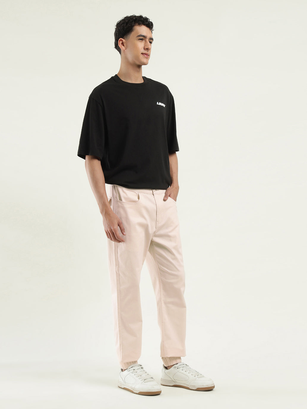 Men's Regular Fit Cargo Trousers - Front View