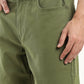 Men's Olive Regular Fit Jogger Trousers - Detail View