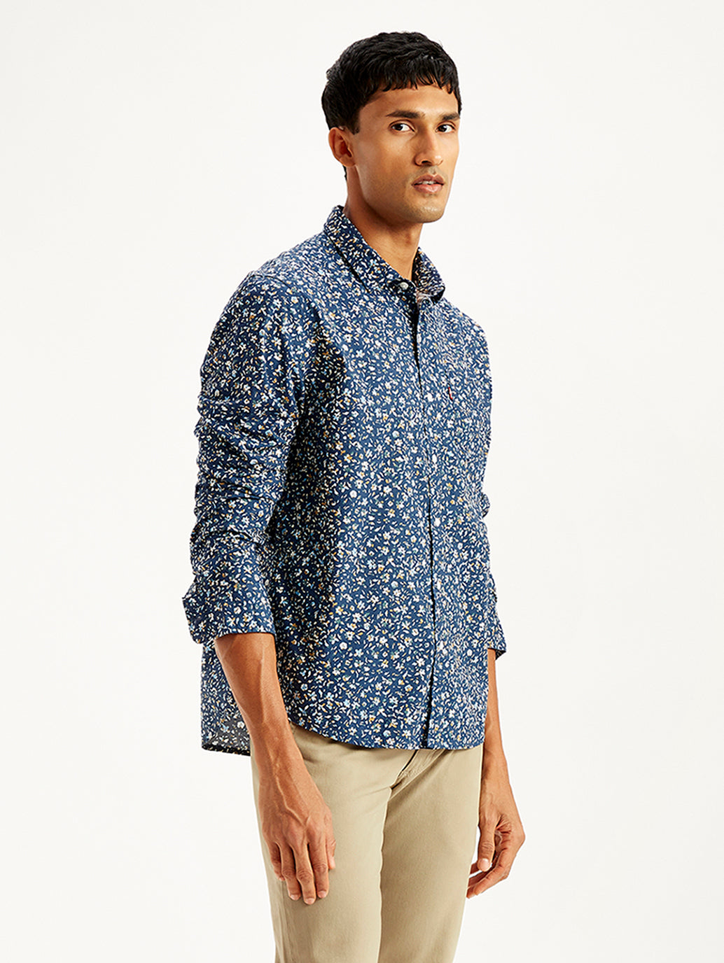 Men's Floral Print Slim Fit Shirt