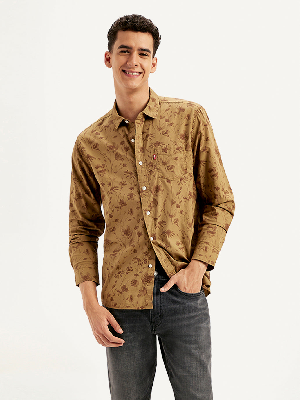 Men's Floral Print Regular Fit Shirt - befae982-3e7b-4fb5-930a-9e194f8f24a7 View