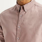 Men's Solid Overdyed Slim Fit Shirt - Detail View