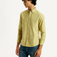 Men's Solid Overdyed Slim Fit Shirt - Side View