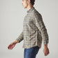 Men's Checkered Slim Fit Overdyed Oxford Shirt - Side View