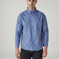Men's Solid Slim Fit Overdyed Oxford Shirt - Front View