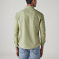 Men's Solid Slim Fit Oxford Shirt - Back View