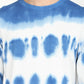 Men's Tie-Dye Blue Crew Neck Sweater - Detail View