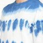 Men's Tie-Dye Blue Crew Neck Sweater - Detail View