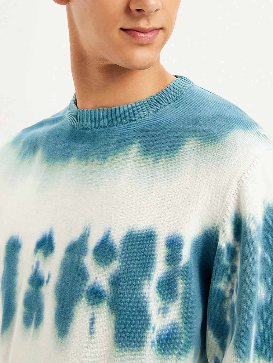Men's Tie-Dye Crew Neck Sweater - eadddd45-126d-48f7-8f06-52006a00a126 View