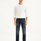 Men's 65504 Navy Blue Skinny Fit Mid Rise Jeans - Front View