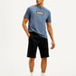 Men's Black Tapered Shorts - Styleshot View