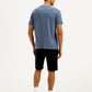 Men's Black Tapered Shorts - Back View