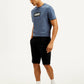 Men's Black Tapered Shorts - Side View