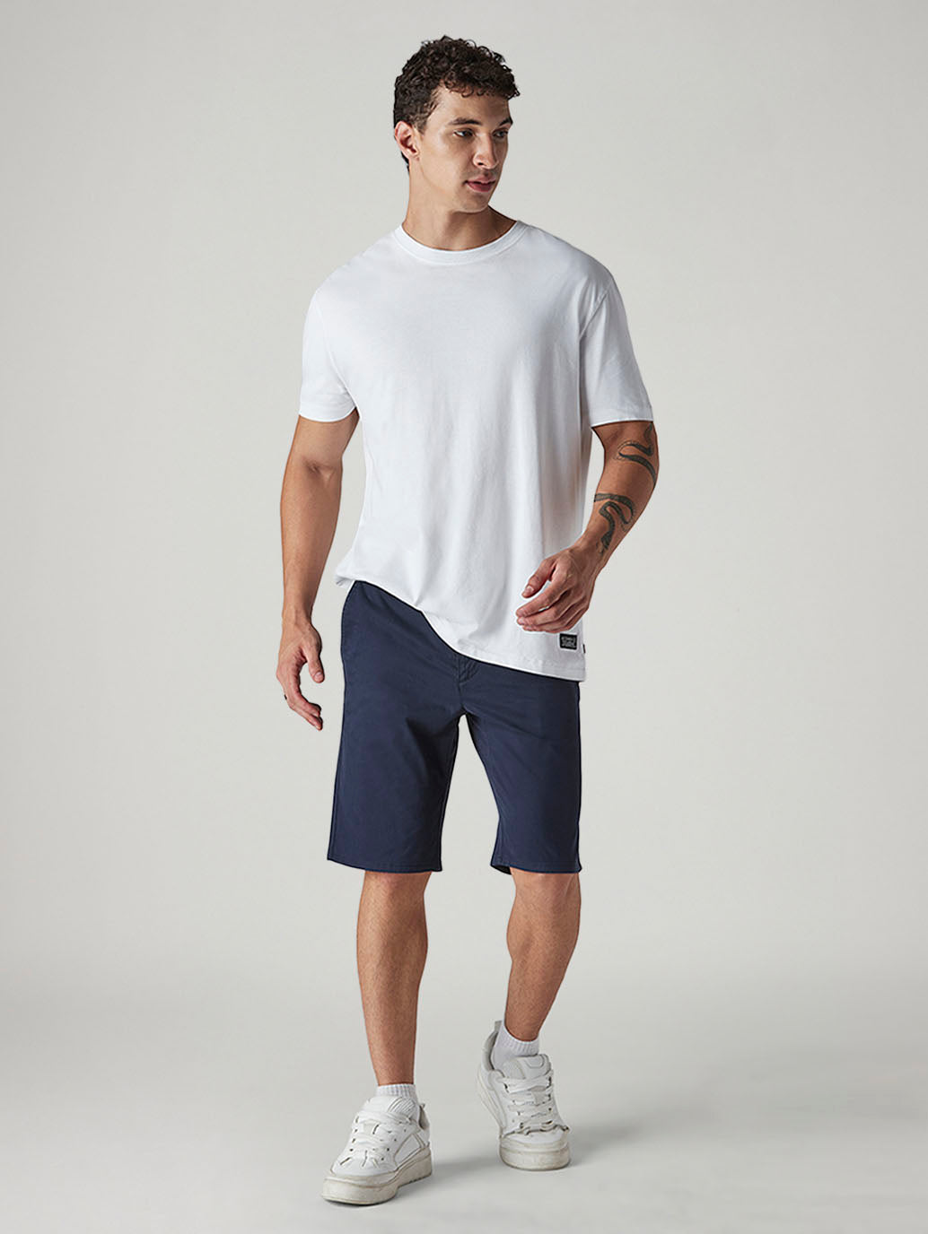 Men's 541 Navy Athletic Tapered Fit Mid Rise Shorts