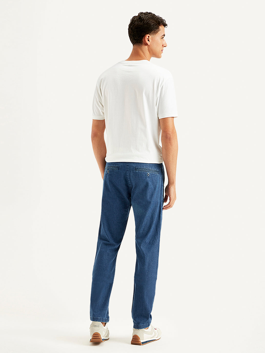 Men's Blue Tapered Fit Mid Rise Jeans - e5339965-565c-40f0-93e1-45da21dba62c View