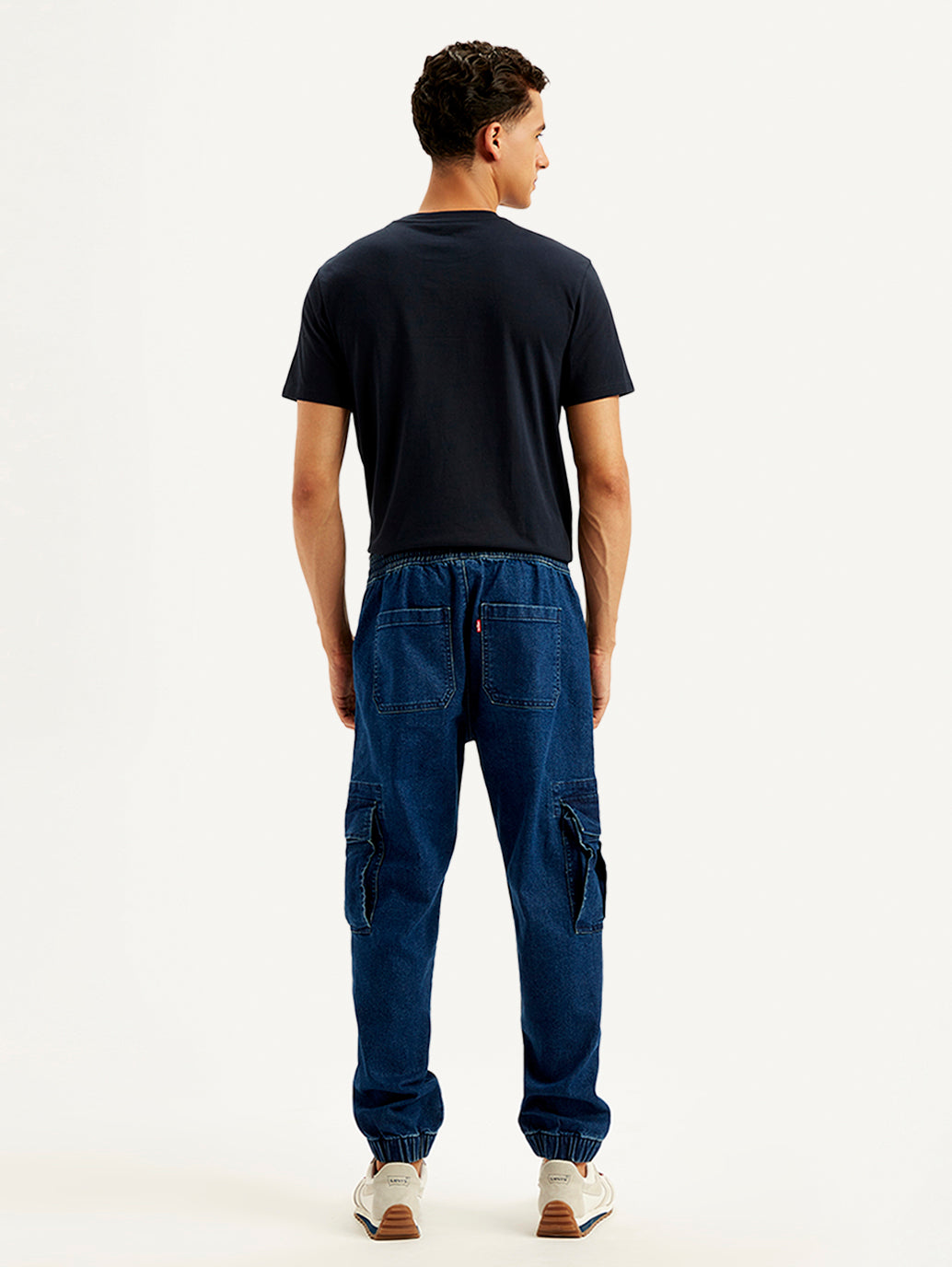 Men's Indigo Tapered Cargo Trousers - 586721a5-585d-4e42-b587-4ec51c0a3fd3 View