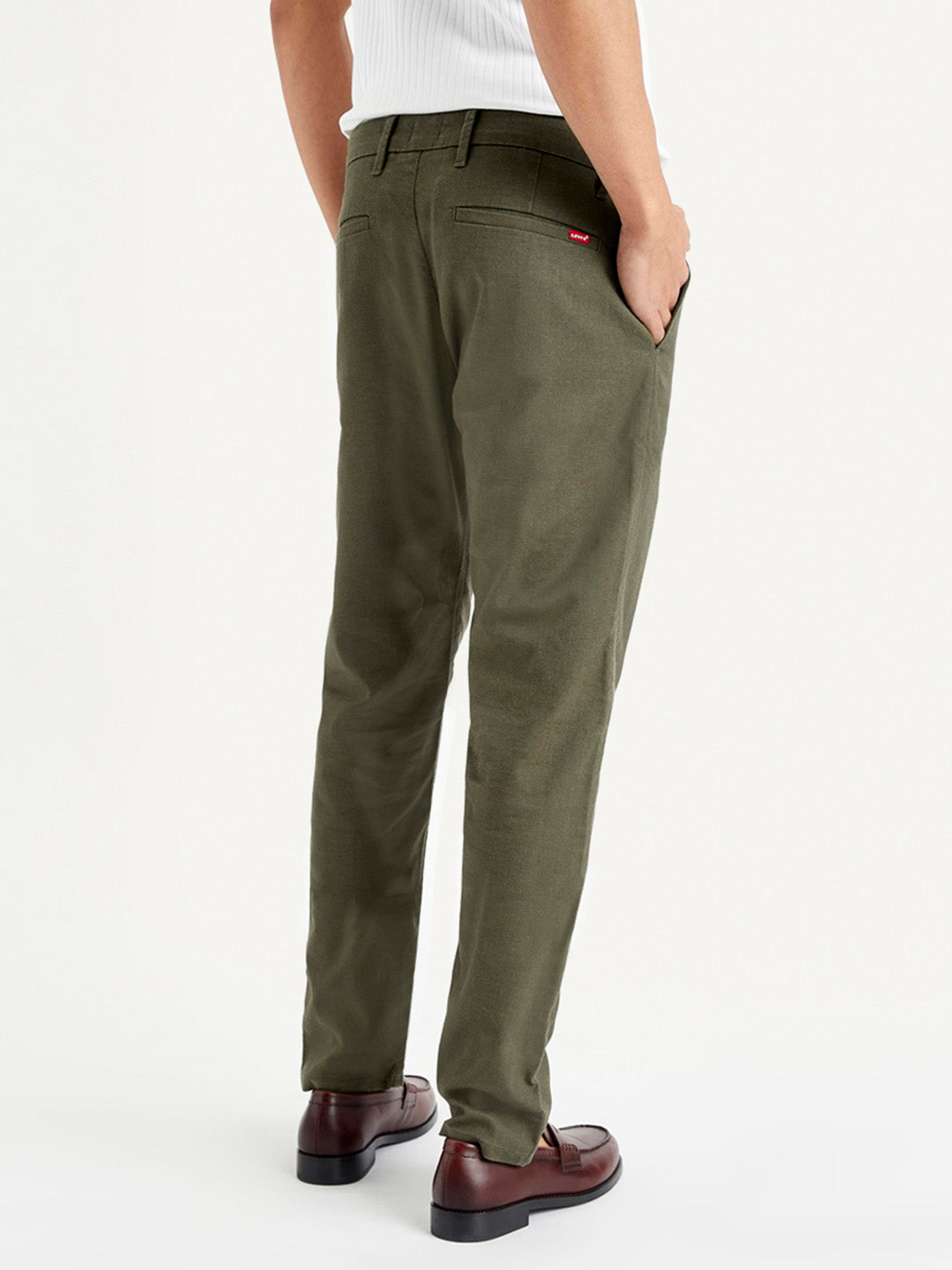 Men's Green Tapered Chinos - 9d5e91cc-bf8c-48a7-9d50-4855bdc6b427 View