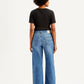 Women's Blue Mile High Wide Leg Fit High Rise Jeans - Back View