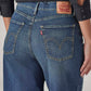 Women's Dark Blue Wide Leg Fit High Rise Jeans - 20 View
