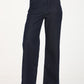 Women's Redloop Mid Rise Navy Bootcut Trousers - Front View