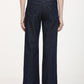 Women's Redloop Mid Rise Navy Bootcut Trousers - Back View