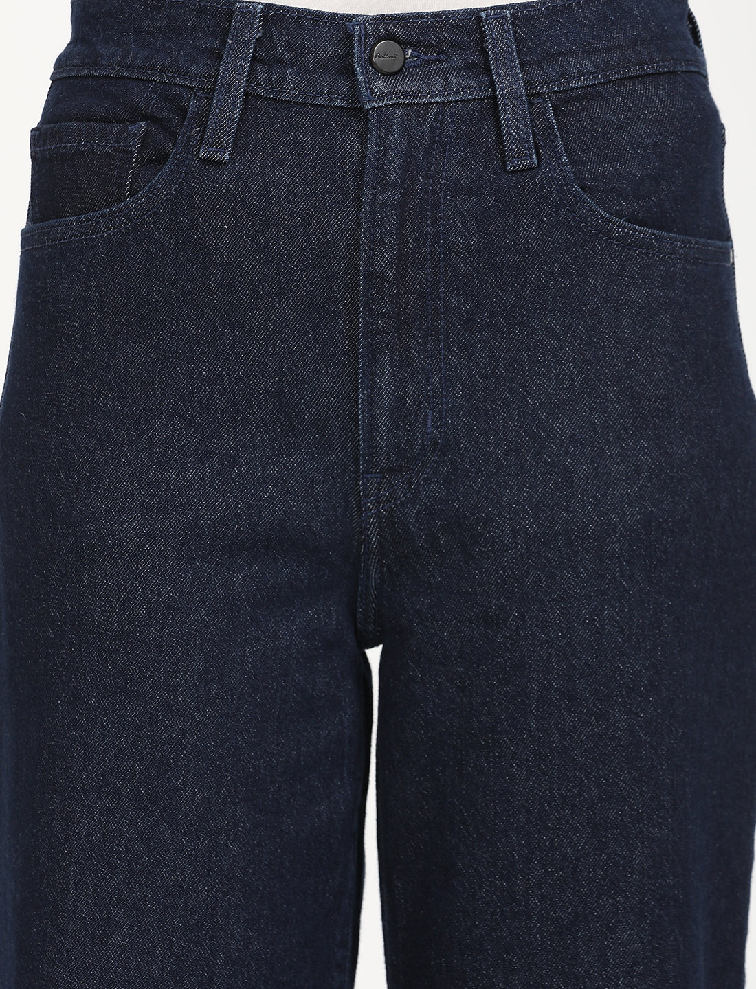 Women's Redloop Mid Rise Navy Bootcut Trousers - Detail View