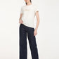 Women's Redloop Mid Rise Navy Bootcut Trousers - 7 View