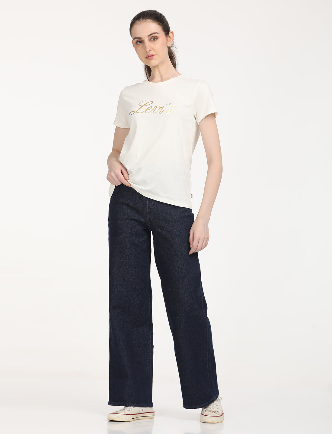 Women's Redloop Mid Rise Navy Bootcut Trousers - 7 View