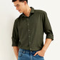 Men's Redloop Checkered Spread Collar Shirt - Elevated View