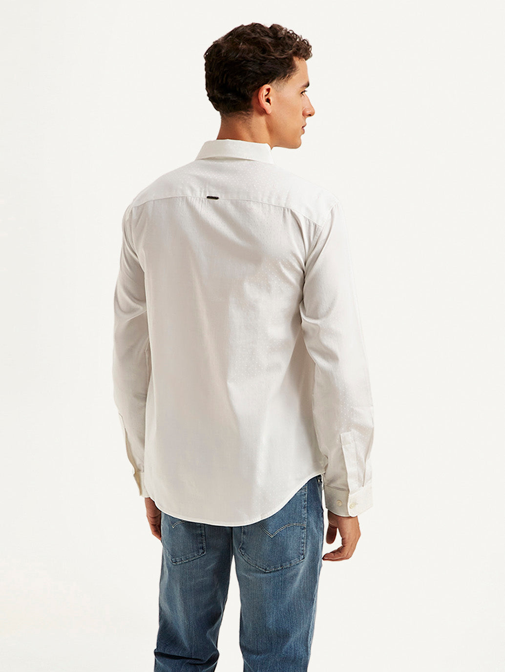 Men's Redloop Solid Slim Fit Shirt - Back View
