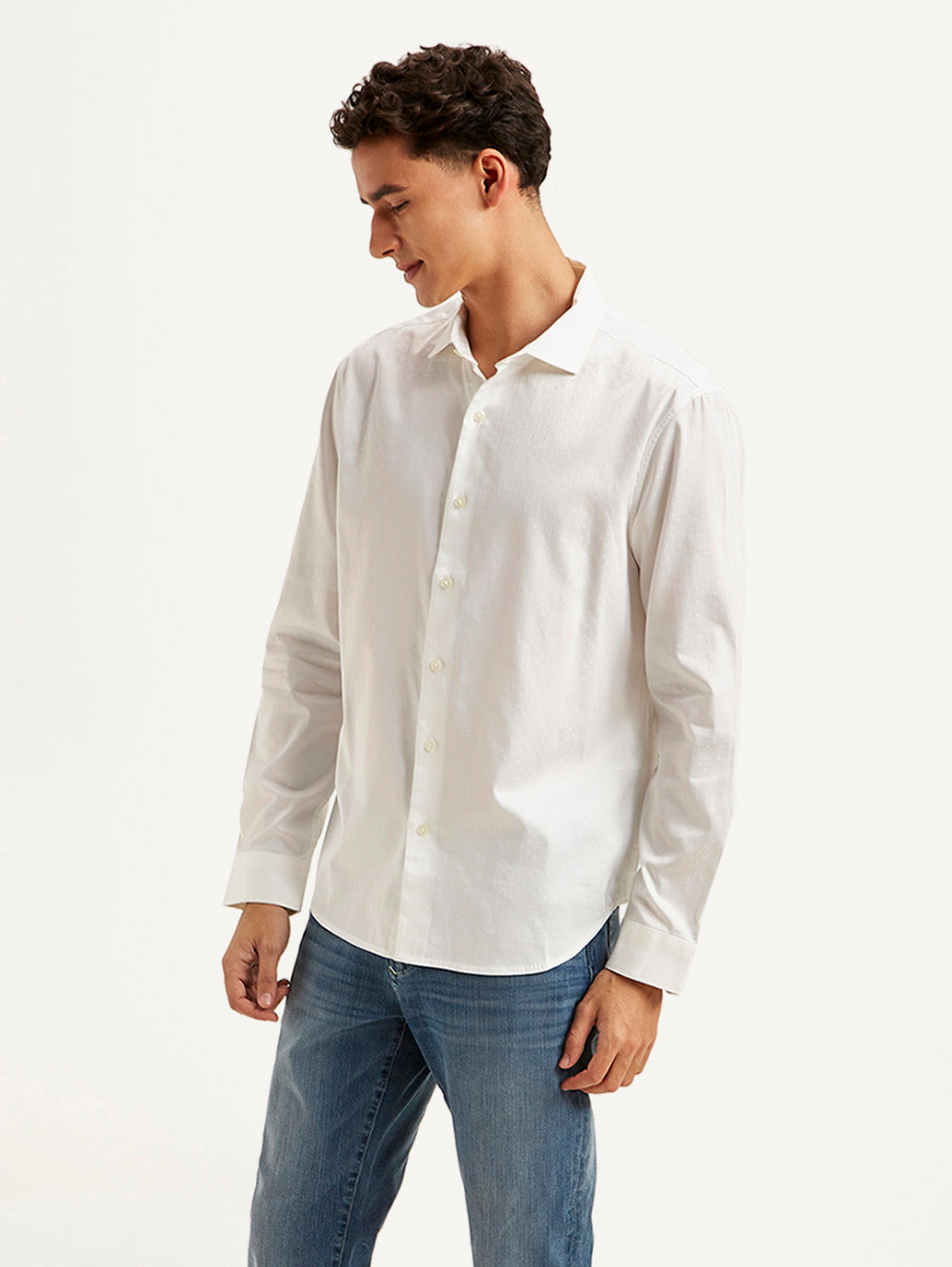 Men's Redloop Solid Slim Fit Shirt - Side View