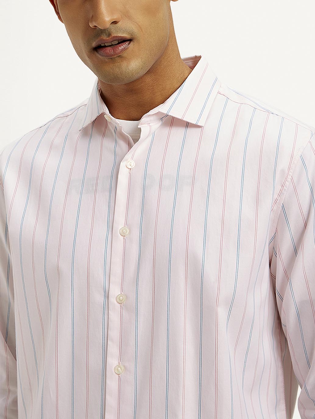 Men's Redloop Striped Slim Fit Shirt - Detail View