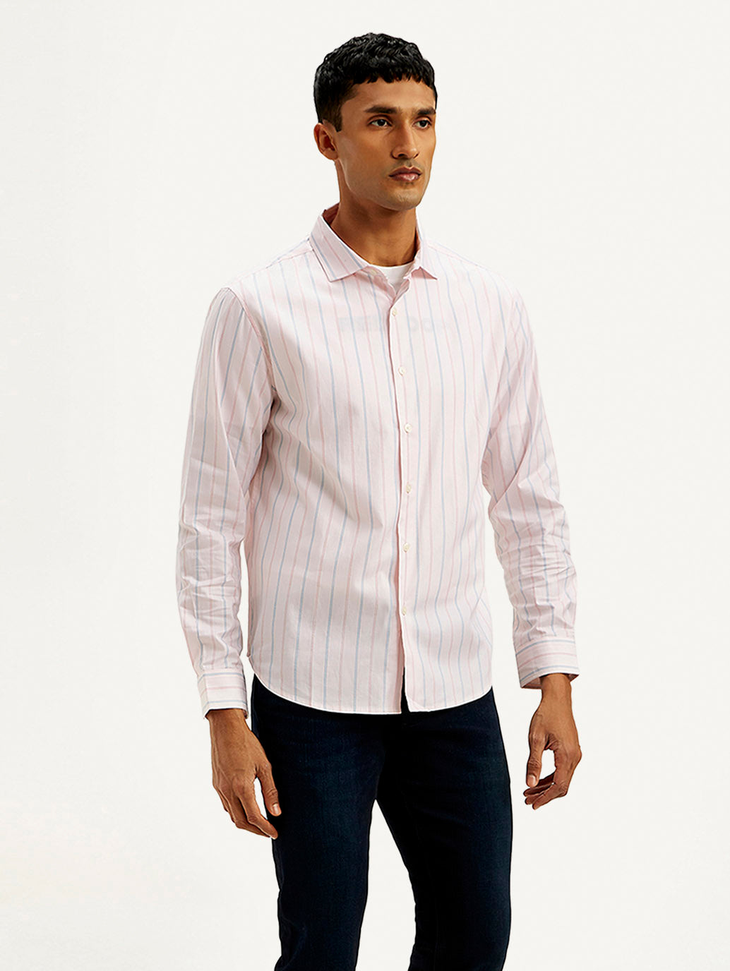 Men's Redloop Striped Slim Fit Shirt - Side View