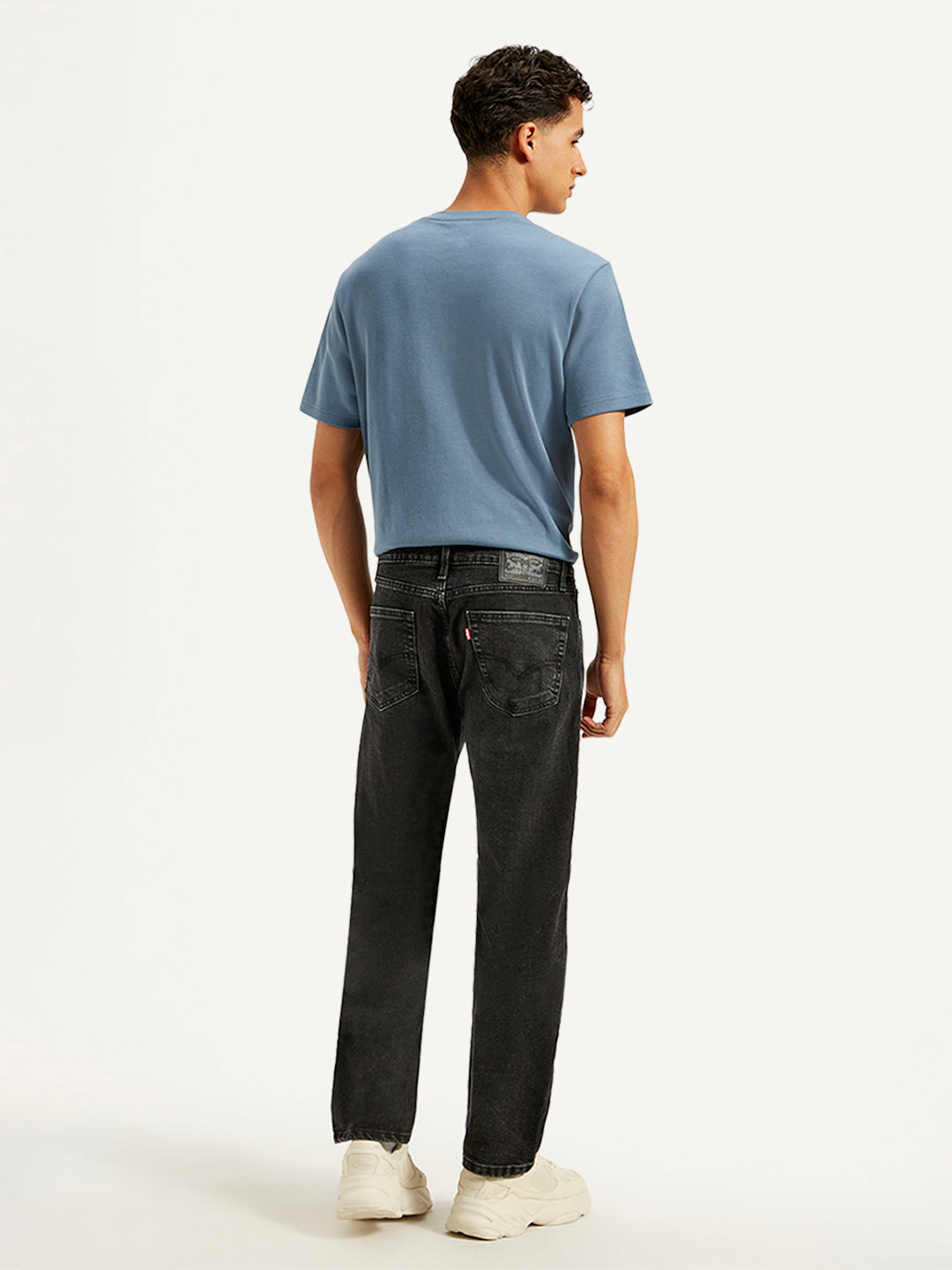 Men's 505 Black Straight Fit Mid Rise Jeans - 20 View