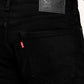Men's 505 Black Straight Fit Mid Rise Jeans - Detail View