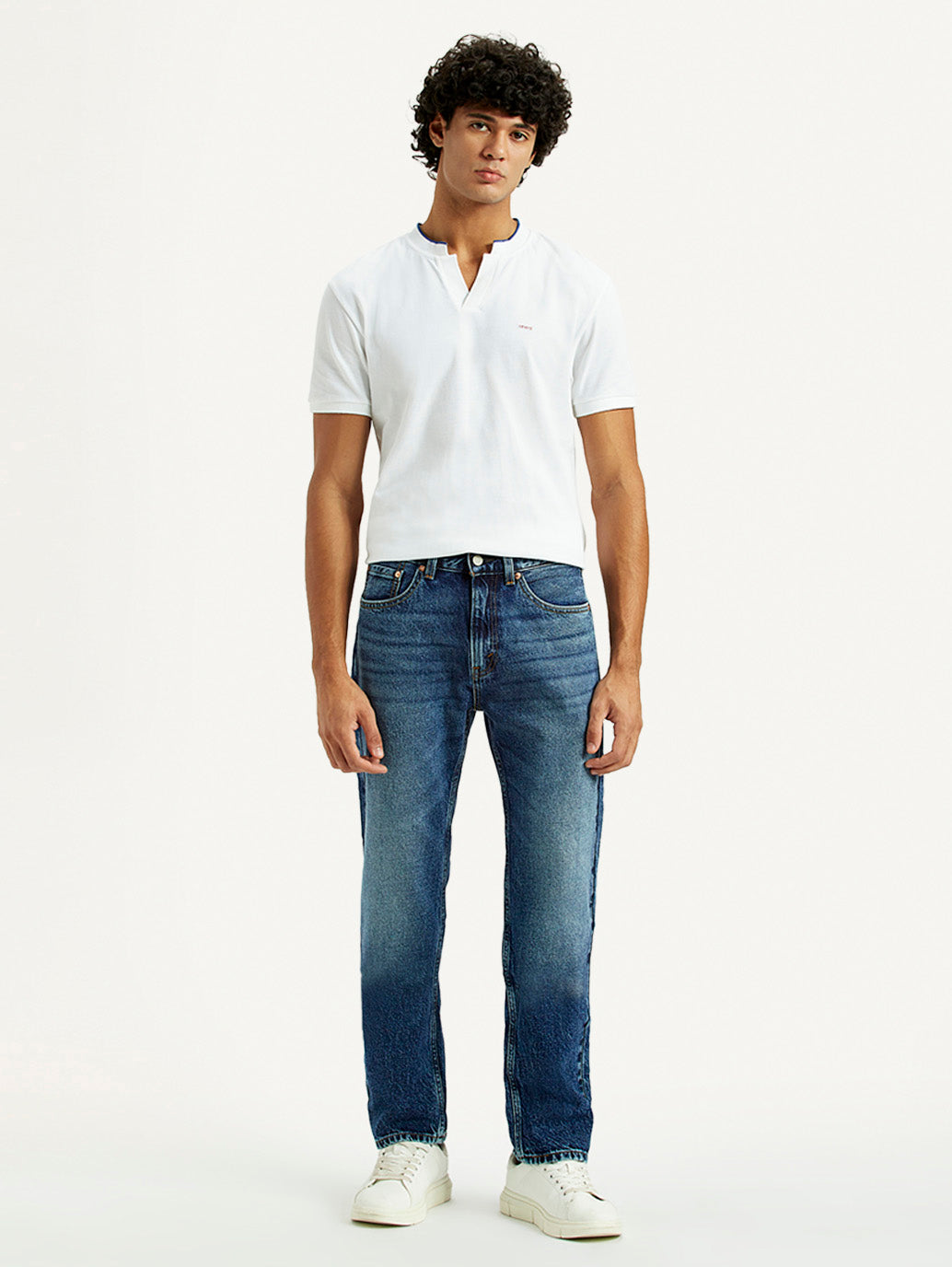 Men's 505 Indigo Straight Fit Mid Rise Jeans - Front View