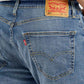 Men's 505 Blue Straight Fit Mid Rise Jeans - Detail View