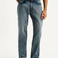 Men's 505 Dark Indigo Straight Fit Mid Rise Jeans - Front View