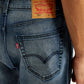 Men's 505 Dark Indigo Straight Fit Mid Rise Jeans - Detail View