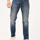 Men's 505 Blue Straight Fit Mid Rise Jeans - jpg View
