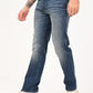 Men's 505 Blue Straight Fit Mid Rise Jeans - jpg View