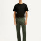 Men's 505 Olive Green Overdyed Straight Fit Mid Rise Jeans - Front View