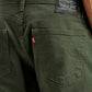 Men's 505 Olive Green Overdyed Straight Fit Mid Rise Jeans - Detail View