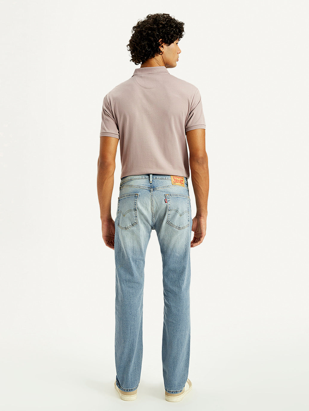 Men's Tinted 505 Light Indigo Straight Fit Mid Rise Jeans - Back View