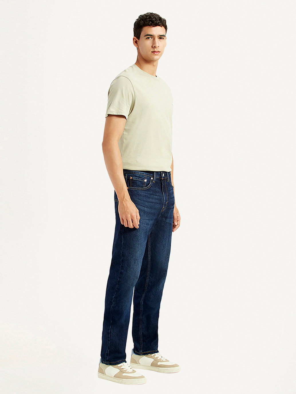 Men's 505 Indigo Straight Fit Mid Rise Jeans - Side View