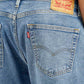 Men's 505 Med Indigo Straight Fit Mid Rise Jeans - Detail View