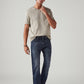 Men's 505 Dark Blue Straight Fit Mid Rise Cross Hatch Jeans - Styleshot View